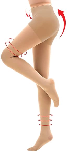 Compression Pantyhose 20-30 mmHg for Women Gradient Compress Stockings Prevent Varicose Veins Release Fatigue Edema Opaque