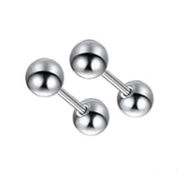 1Pair/2Pcs Small Round Cz Tragus Cartilage Stainless Steel 16G 4 Prong Ear Stud Earrings Tragus Helix Piercing Jewelry