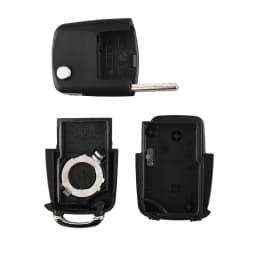 KEYYOU Folding Car Key Shell Case Fob for VW for Volkswagen Golf Mk6 Tiguan Polo Passat CC SEAT Skoda Octavia 3Button