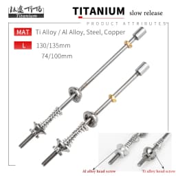 TiTo Titanium 1 Pair Quick Release Titanium Ti Skewers Road Bike MTB Wheels Hub Mountain Bicycle Lightest