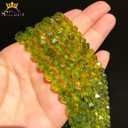 Natural Faceted Green Peridot Stone Beads For DIY Jewelry Making 6 8 10mm Round Loose Spacer Beads Bracelet Accessories 15''