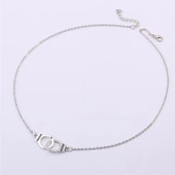 Fashion Handcuff Street Style Necklace Silver Color Punk Style Pendant Necklace Gift For Friend Wholesale Dropshipping necklace
