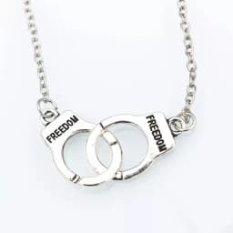 Fashion Handcuff Street Style Necklace Silver Color Punk Style Pendant Necklace Gift For Friend Wholesale Dropshipping necklace