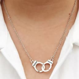 Fashion Handcuff Street Style Necklace Silver Color Punk Style Pendant Necklace Gift For Friend Wholesale Dropshipping necklace