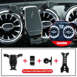 For Mercedes Benz AMG A CLA Class W177 C118 W118 A180 A200 A220 A250 260 A35 A45 Car Mobile Phone Holder Air Outlet Snap Bracket