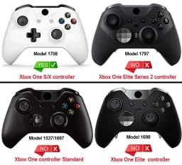 eXtremeRate Custom Top Shell Front Housing Faceplate Fix Kits for Xbox One X & One S Controller (Model 1708) - Clear Series