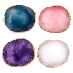 Resin Agate Stone Nail Color Palette Gel Polish Pallet Mixing Drawing Paint Plate DIY Nail Art Display Shelf Manicure Tools
