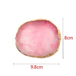 Resin Agate Stone Nail Color Palette Gel Polish Pallet Mixing Drawing Paint Plate DIY Nail Art Display Shelf Manicure Tools
