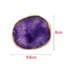 Resin Agate Stone Nail Color Palette Gel Polish Pallet Mixing Drawing Paint Plate DIY Nail Art Display Shelf Manicure Tools