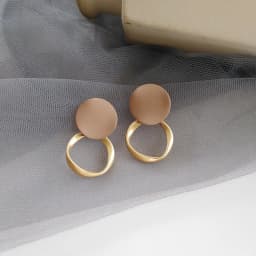 Autumn Winter New Brown Earrings Vintage Matte drop Earrings for women Metal Fashion Statement Dangle Earring 2020 Trend Jewelry