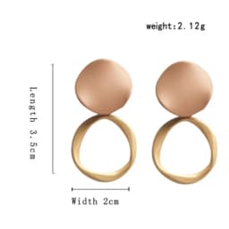 Autumn Winter New Brown Earrings Vintage Matte drop Earrings for women Metal Fashion Statement Dangle Earring 2020 Trend Jewelry