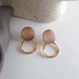Autumn Winter New Brown Earrings Vintage Matte drop Earrings for women Metal Fashion Statement Dangle Earring 2020 Trend Jewelry