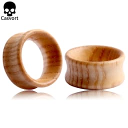 Casvort 2PCS Piercing Wood Ear Plugs Tunnels Body Jewelry Ear Gagues Fashion Women Men Expanders Earring Gift