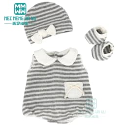 Clothes for Doll Fit 40cm New Born Doll Accessories Soft Piece Crawling Clothes