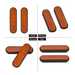 Motorcycle Front Fork Leg Reflector Cover 2Pcs Yellow Sticker For Victory Judge Hammer-S Hard-Ball Vision-Tour High-Ball Jackpot