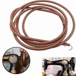 3/16" 5mm Household Home Old Sewing Machines Accessory 72" 183cm Leather Belt Treadle Parts With Hook For Singer Sewing Machine