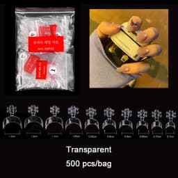 Nail Tips 500 Pcs/Bag French Nail Tip Short Fake Nails Detachable Nails Art Decoration 5 Color French Manicure For DIY Salon Use