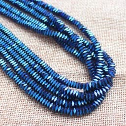 Natural Hematite Plated color Faceted Rectanger1x2/2x3/2x4mm Loose beads,For DIYJewelry making! Mixed wholesale for all items !