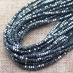 Natural Hematite Plated color Faceted Rectanger1x2/2x3/2x4mm Loose beads,For DIYJewelry making! Mixed wholesale for all items !