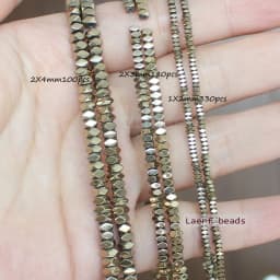 Natural Hematite Plated color Faceted Rectanger1x2/2x3/2x4mm Loose beads,For DIYJewelry making! Mixed wholesale for all items !