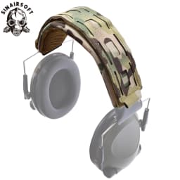 Tactical Headset Cover With D-Buckle Hanger MOLLE Universal Headset Cover Camouflage Durable Headset Cloth Hunting Shooting