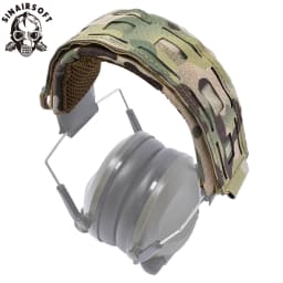 Tactical Headset Cover With D-Buckle Hanger MOLLE Universal Headset Cover Camouflage Durable Headset Cloth Hunting Shooting