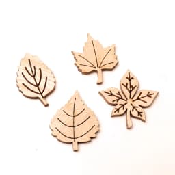 40PCS Natural Wood Leaves Hanging Chips Scrapbooking Wooden Slice Embellishment Ornaments Home Decoration Tools DIY Crafts 28mm