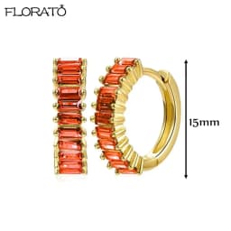 13mm Crystal Hoop Earrings for Women 925 Sterling Silver Needle Zircon Huggie Small Earrings Hoop Trend Piercing Jewelry Gifts