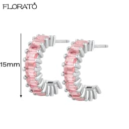 13mm Crystal Hoop Earrings for Women 925 Sterling Silver Needle Zircon Huggie Small Earrings Hoop Trend Piercing Jewelry Gifts