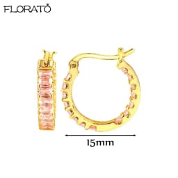 13mm Crystal Hoop Earrings for Women 925 Sterling Silver Needle Zircon Huggie Small Earrings Hoop Trend Piercing Jewelry Gifts