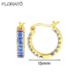 13mm Crystal Hoop Earrings for Women 925 Sterling Silver Needle Zircon Huggie Small Earrings Hoop Trend Piercing Jewelry Gifts
