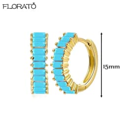 13mm Crystal Hoop Earrings for Women 925 Sterling Silver Needle Zircon Huggie Small Earrings Hoop Trend Piercing Jewelry Gifts