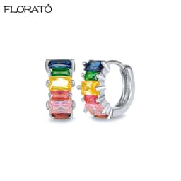 13mm Crystal Hoop Earrings for Women 925 Sterling Silver Needle Zircon Huggie Small Earrings Hoop Trend Piercing Jewelry Gifts