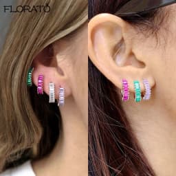 13mm Crystal Hoop Earrings for Women 925 Sterling Silver Needle Zircon Huggie Small Earrings Hoop Trend Piercing Jewelry Gifts