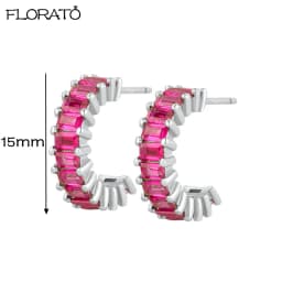13mm Crystal Hoop Earrings for Women 925 Sterling Silver Needle Zircon Huggie Small Earrings Hoop Trend Piercing Jewelry Gifts