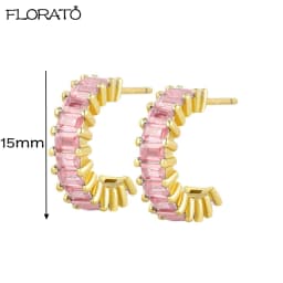 13mm Crystal Hoop Earrings for Women 925 Sterling Silver Needle Zircon Huggie Small Earrings Hoop Trend Piercing Jewelry Gifts