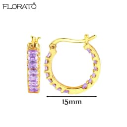 13mm Crystal Hoop Earrings for Women 925 Sterling Silver Needle Zircon Huggie Small Earrings Hoop Trend Piercing Jewelry Gifts