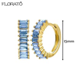 13mm Crystal Hoop Earrings for Women 925 Sterling Silver Needle Zircon Huggie Small Earrings Hoop Trend Piercing Jewelry Gifts