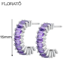 13mm Crystal Hoop Earrings for Women 925 Sterling Silver Needle Zircon Huggie Small Earrings Hoop Trend Piercing Jewelry Gifts