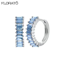 13mm Crystal Hoop Earrings for Women 925 Sterling Silver Needle Zircon Huggie Small Earrings Hoop Trend Piercing Jewelry Gifts