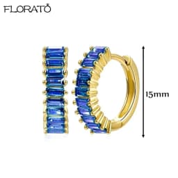 13mm Crystal Hoop Earrings for Women 925 Sterling Silver Needle Zircon Huggie Small Earrings Hoop Trend Piercing Jewelry Gifts