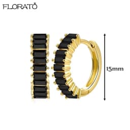 13mm Crystal Hoop Earrings for Women 925 Sterling Silver Needle Zircon Huggie Small Earrings Hoop Trend Piercing Jewelry Gifts