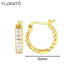 13mm Crystal Hoop Earrings for Women 925 Sterling Silver Needle Zircon Huggie Small Earrings Hoop Trend Piercing Jewelry Gifts