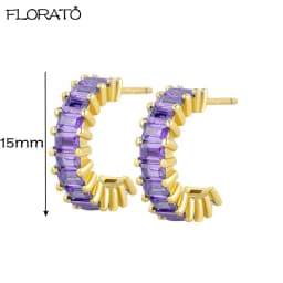 13mm Crystal Hoop Earrings for Women 925 Sterling Silver Needle Zircon Huggie Small Earrings Hoop Trend Piercing Jewelry Gifts