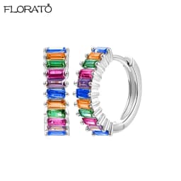 13mm Crystal Hoop Earrings for Women 925 Sterling Silver Needle Zircon Huggie Small Earrings Hoop Trend Piercing Jewelry Gifts