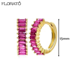 13mm Crystal Hoop Earrings for Women 925 Sterling Silver Needle Zircon Huggie Small Earrings Hoop Trend Piercing Jewelry Gifts