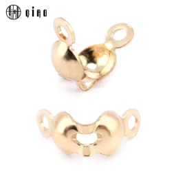 14K Gold Filled Thread Clip Buckles 2 Holes Thread Clasps Beads&Pearl Hooks For Bracelet Necklace Making DIY Jewelry Findings