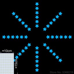 Luminous Stars Wall Stickers Glow in the Dark Moon/Heart/Round Decal for Kids Room Children Bedroom Store Hotel DIY Decoration