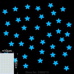 Luminous Stars Wall Stickers Glow in the Dark Moon/Heart/Round Decal for Kids Room Children Bedroom Store Hotel DIY Decoration