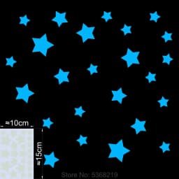 Luminous Stars Wall Stickers Glow in the Dark Moon/Heart/Round Decal for Kids Room Children Bedroom Store Hotel DIY Decoration